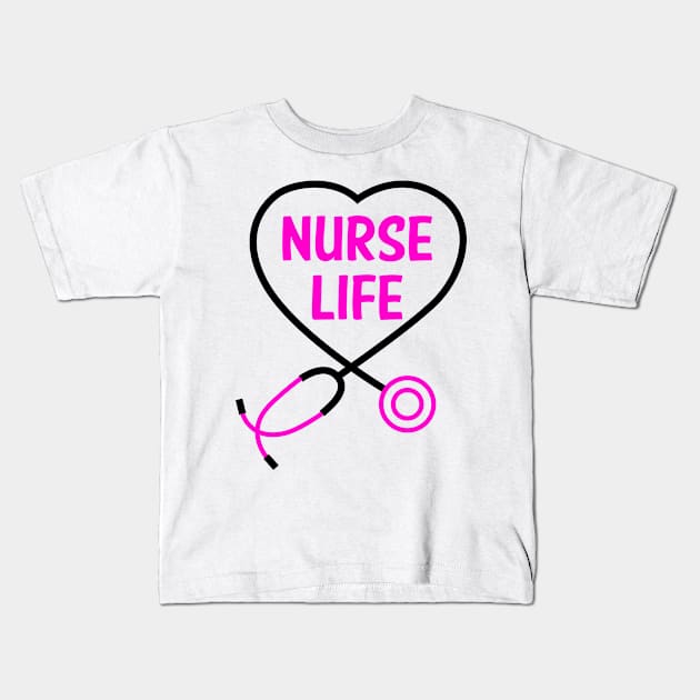 "Nurse Life" Kids T-Shirt by MasterpieceArt